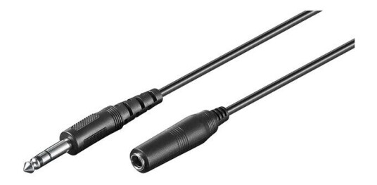 Goobay 6.3 mm Audiokabel 5m - Hunn til Hann - Sort