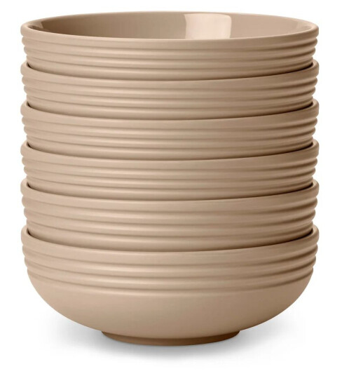 NJRD Lines skål Ø16 cm 6-stk. Beige