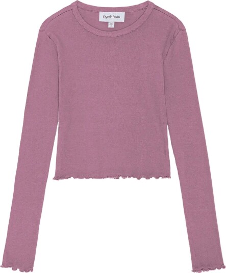 Organic Basics Core Rib Long Sleeve SUGAR PLUM XS Organic Basics Core Rib Long Sleeve SUGAR PLUM XS