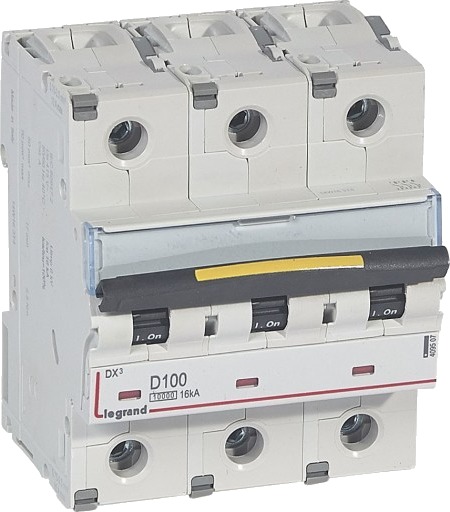 Legrand DX³ MCB automatsikring D100 3P 4.5M 10/16kA