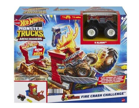 Hot Wheels Monster Trucks Arena Smashers™ 5-Alarm Fire Crash Challenge™ Playset