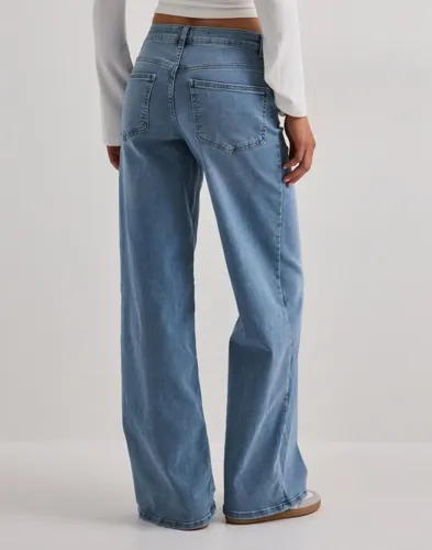 Only Blå Onlmadison Blush Hw Wide Dnm CRO371