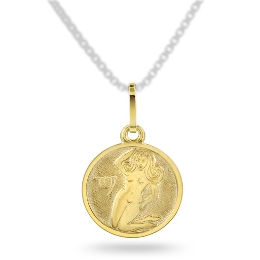 Pan Jewelry, Anheng i 585 gult gull med jomfruen Pan Jewelry, Anheng i 585 gult gull med jomfruen