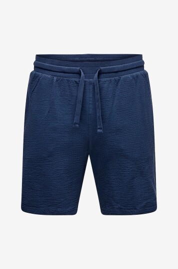 Only & Sons Shorts Onskian Life Reg Seersucker Shorts Blå