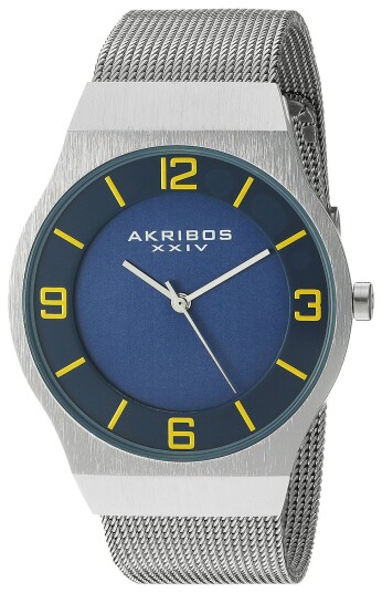 Akribos XXIV Herreklokke AK851BU Blå/Stål Ø40 mm Akribos XXIV Herreklokke AK851BU Blå/Stål Ø40 mm