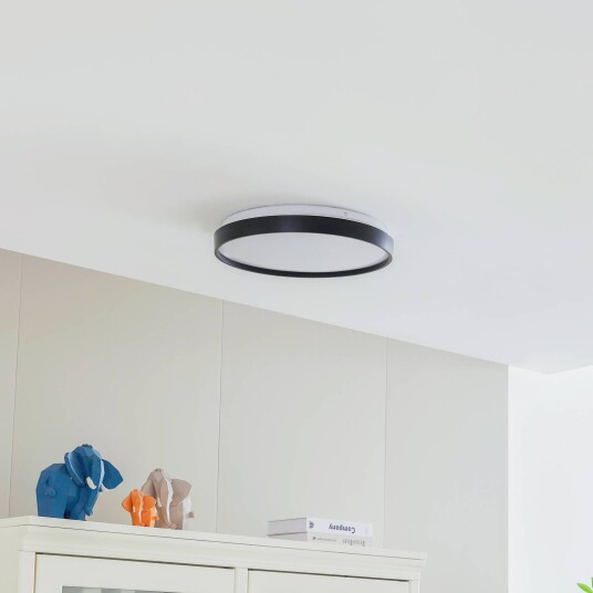 Lindby Mirren LED-taklampe smart, svart