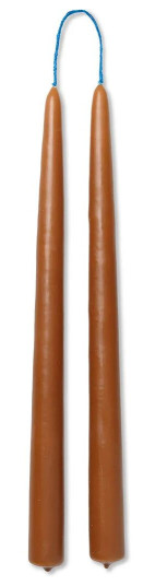 ferm LIVING Dipped candles håndlagde lys 30 cm 2-pakning Amber