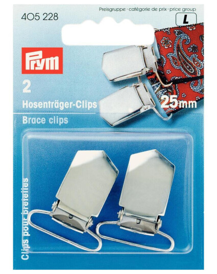 Seleklyper 2 stk 25 mm sølv Seleklyper 2 stk 25 mm sølv