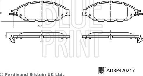 BLUE PRINT ADBP420217 Bremseklosser