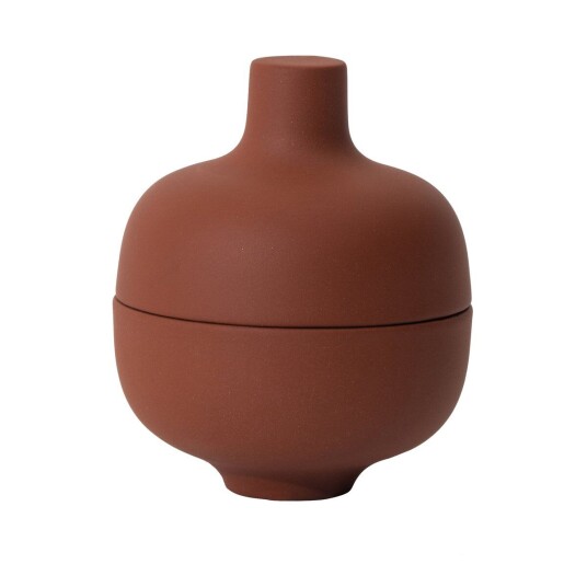 Design House Sand skål med lokk S Ø 8,2 cm Red clay