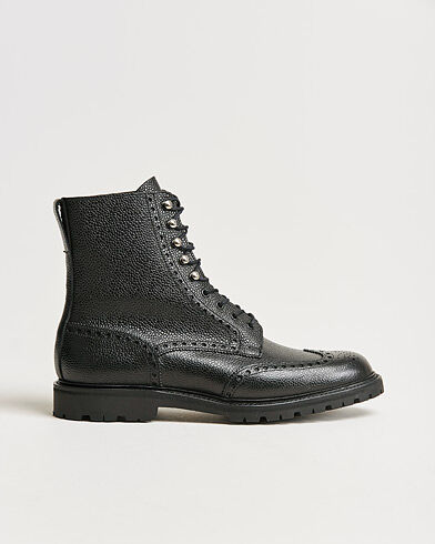 Crockett & Jones Islay Scotch Grain Vibram Boot Black Calf