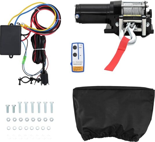 vidaXL Elektrisk Vinsj PVC Svart