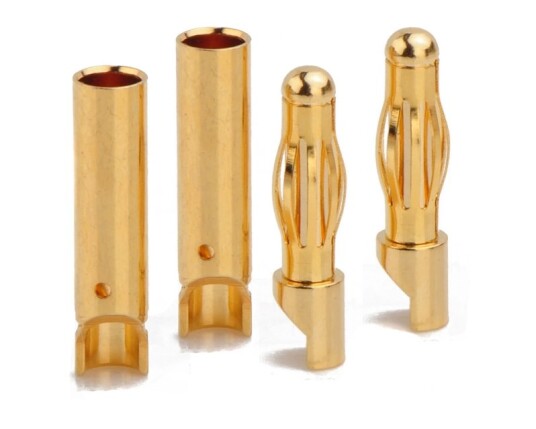 Bronto 4.0mm Gullkontakter - 2 par