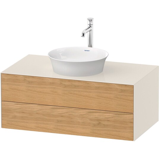 Duravit White Tulip Servantskap 2 skuf. 100x55x40,8 cm Eik/Nordisk Hvit Høygl.