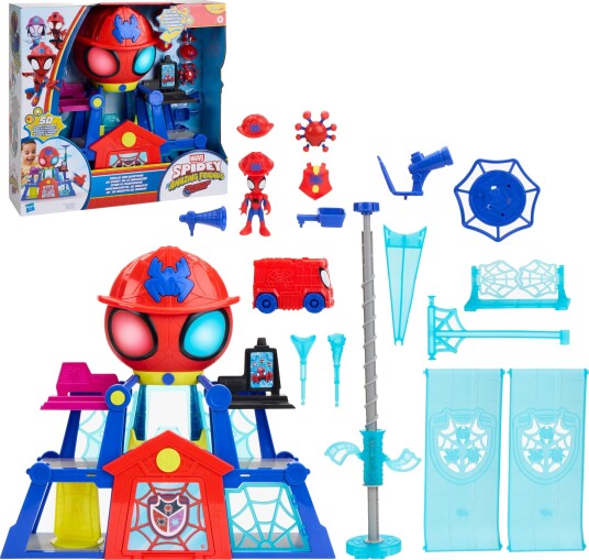 Spidey And His Amazing Friends Redningsnett Lekesett med Actionfigur og Tilbehør
