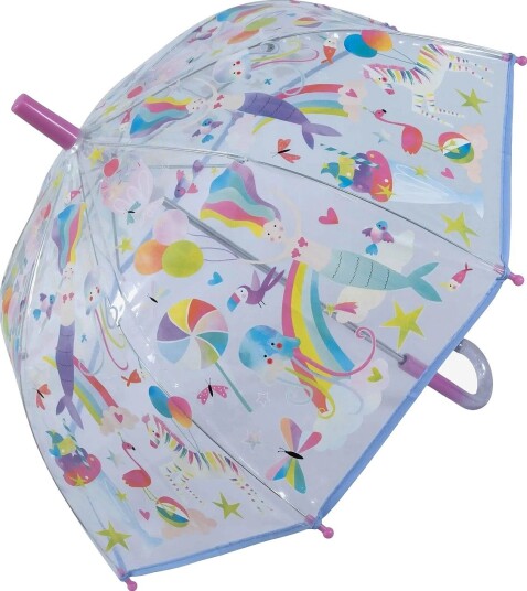 Floss & Rock Fantasy Transparent Colour Changing Umbrella - PURPLE - 66X5X5 Floss & Rock Fantasy Transparent Colour Changing Umbrella - PURPLE - 66X5X5