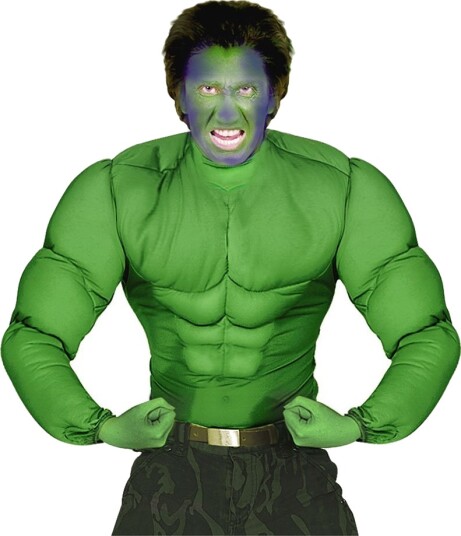 Hulken Inspirert Grønn Muskeldrakt til Voksen Strl L Hulken Inspirert Grønn Muskeldrakt til Voksen Strl L
