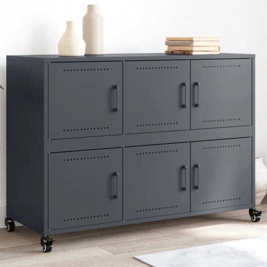 Skjenk antrasitt 100,5x39x72 cm kaldvalset stål 8721102636257