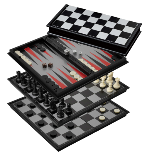 Magnetisk sjakk backgammon og dam. 37 mm Magnetisk sjakk backgammon og dam. 37 mm