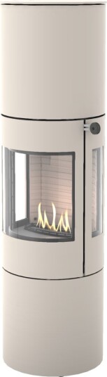 Viva L 160 sand frittstående biopeis med sideglass og ståldør Viva L 160 sand frittstående biopeis med sideglass og ståldør