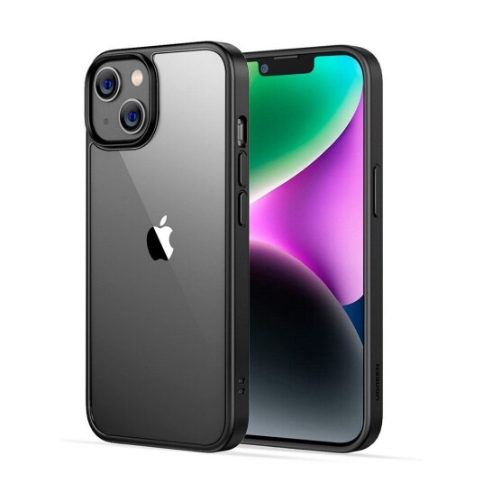 UGREEN iPhone 14 Plus UGREEN Bakdeksel i herdet glass - Gjennomsiktig / Svart UGREEN iPhone 14 Plus UGREEN Bakdeksel i herdet glass - Gjennomsiktig / Svart