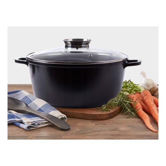 Northix Stor gryte med glasshette aluminium 12,6 l Northix Stor gryte med glasshette aluminium 12,6 l