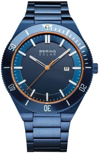 Bering Herreklokke 14443 797 Solar Blå/Stål Ø43 mm