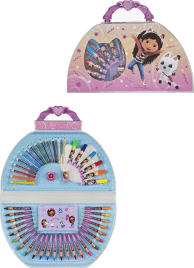 Gabby's Dollhouse Maleboksett Med Fargeblyanter Og Tusjer 51 Deler