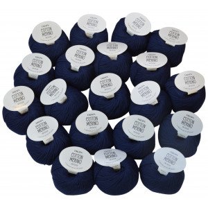 Drops Cotton Merino Garnpakke Unicolor 08 Marineblå  20 stk  Drops Cotton Merino Garnpakke Unicolor 08 Marineblå  20 stk