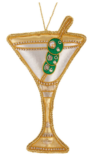 Tinker Tailor Martiniglass med broderinger 16,5cm gull