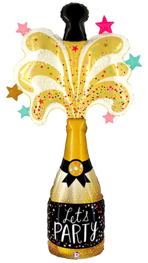 Ballongkungen AB Folieballong Champagneflaske Let's Party