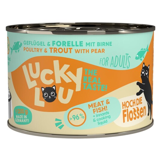 Lucky Lou Adult 6 X 200 G Fjørfe Og Ørret Lucky Lou Adult 6 X 200 G Fjørfe Og Ørret