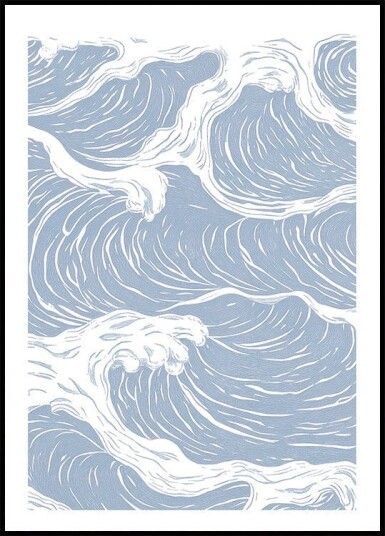 Abstract Ocean Wave Plakat Plakat / 21x30cm Abstract Ocean Wave Plakat Plakat / 21x30cm
