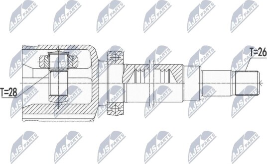 Nty Drivknute drivaksel NTY NPW FR 116