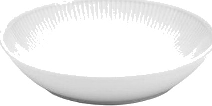 Pillivuyt Plissé Sallad-/Pastatallerken 23 cm Hvit