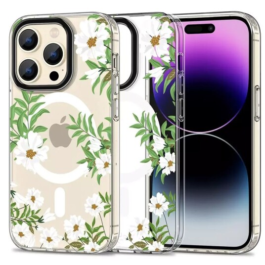 Tech-Protect iPhone 15 Pro Tech-Protect MagMood Deksel - MagSafe Kompatibel - Spring Daisy