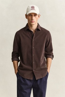Gant Reg Baby Cord Shirt Brown XL