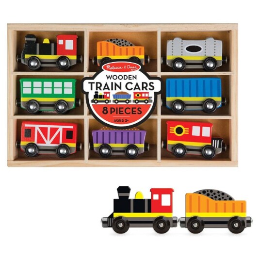 Melissa & Doug Tre Togvogner m/ 8 deler