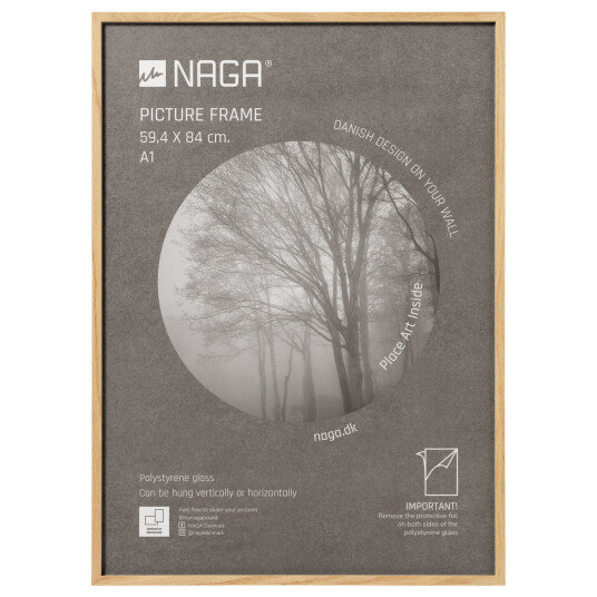 Fotoramme 59,4X84 Cm Egetræ Størrelse A1 Fotoramme 59,4X84 Cm Egetræ Størrelse A1