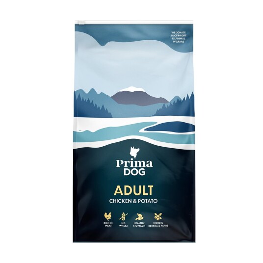 Primadog Adult All Breeds Kylling & Potet Sparepakke: 2 X 10 kg