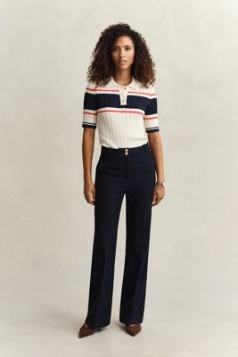 GANT Slim Flare Nautical Pants Navy 36