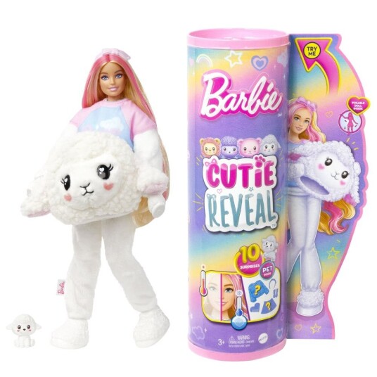 Barbie Cutie Reveal Cozy Cute Tees Mote Dukke Lam