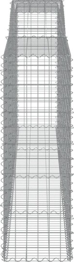 vidaXL Gabionkurver buede 2 stk 400x50x140/160 cm galvanisert jern