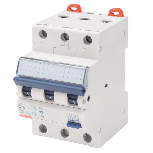 Gewiss Jordfeilautomat 325C 25A 3-pol 3 mod C-kar GW94349