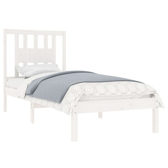 vidaXL Sengeramme hvit heltre 90x190 cm 3FT Single