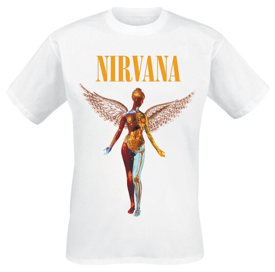 Nirvana T-skjorte In Utero S til XXL Herrer hvit Nirvana T-skjorte In Utero S til XXL Herrer hvit