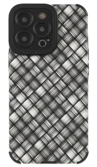 INCOVER iPhone 13 Pro Fleksibelt Deksel - Vevd Tekstur - Grå