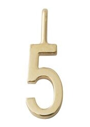 Design Letters Lucky Numbers 10 mm Gold 0-9 No. 005