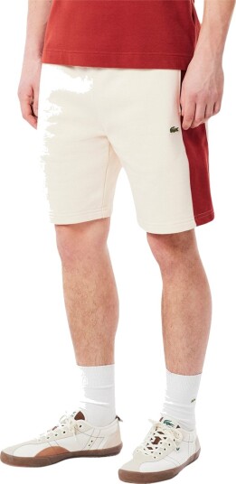 Lacoste Cotton Colour Block Sweatshorts Herre Beige S