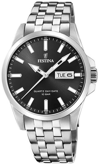 Festina Herreklokke F20357 4 Sort/Stål Ø41 mm